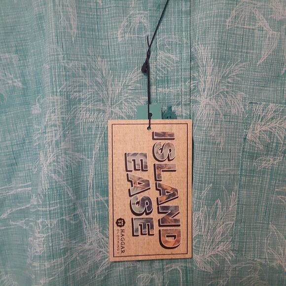 Haggar Men’s XL Short Sleeve Button-Down Island Ease Stretch Shirt Hawaiian EUC - Picture 3 of 10